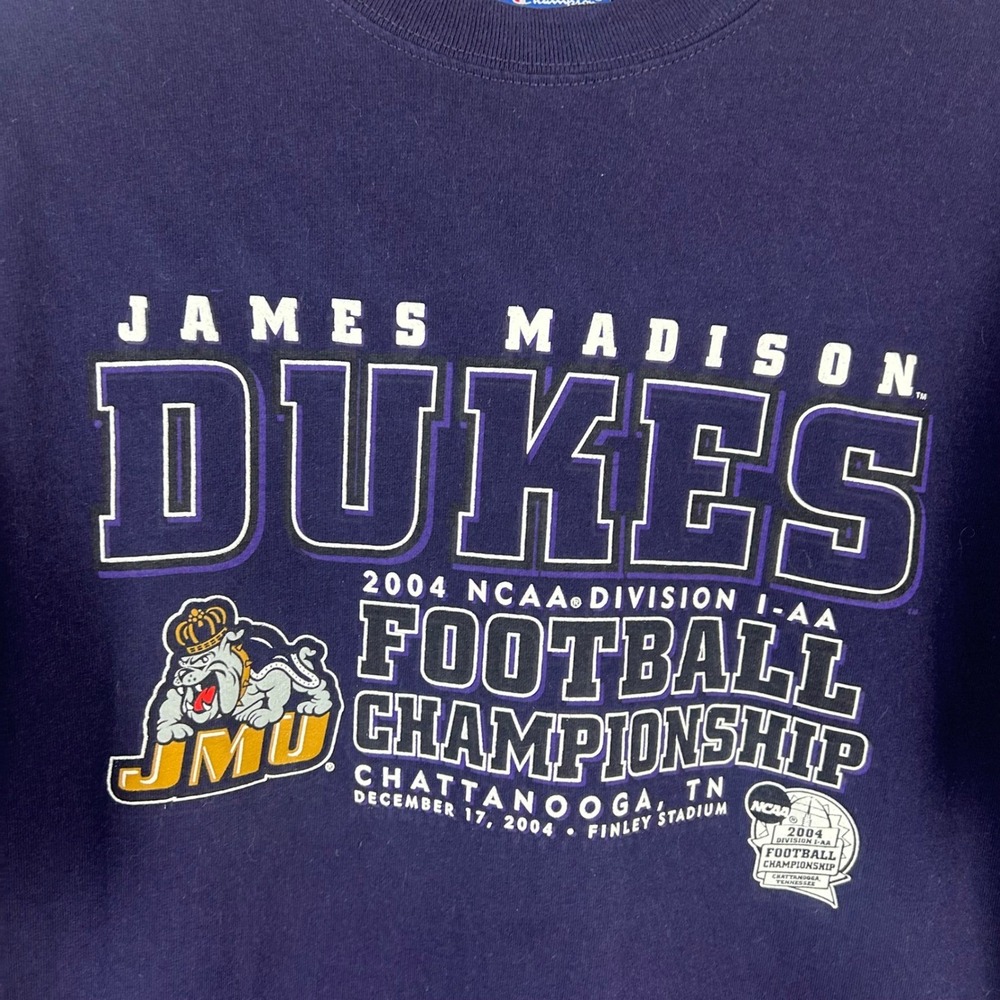 James Madison Dukes Champion NCAA Football Championship‎ T Shirt Mens L - Picture 4 of 7